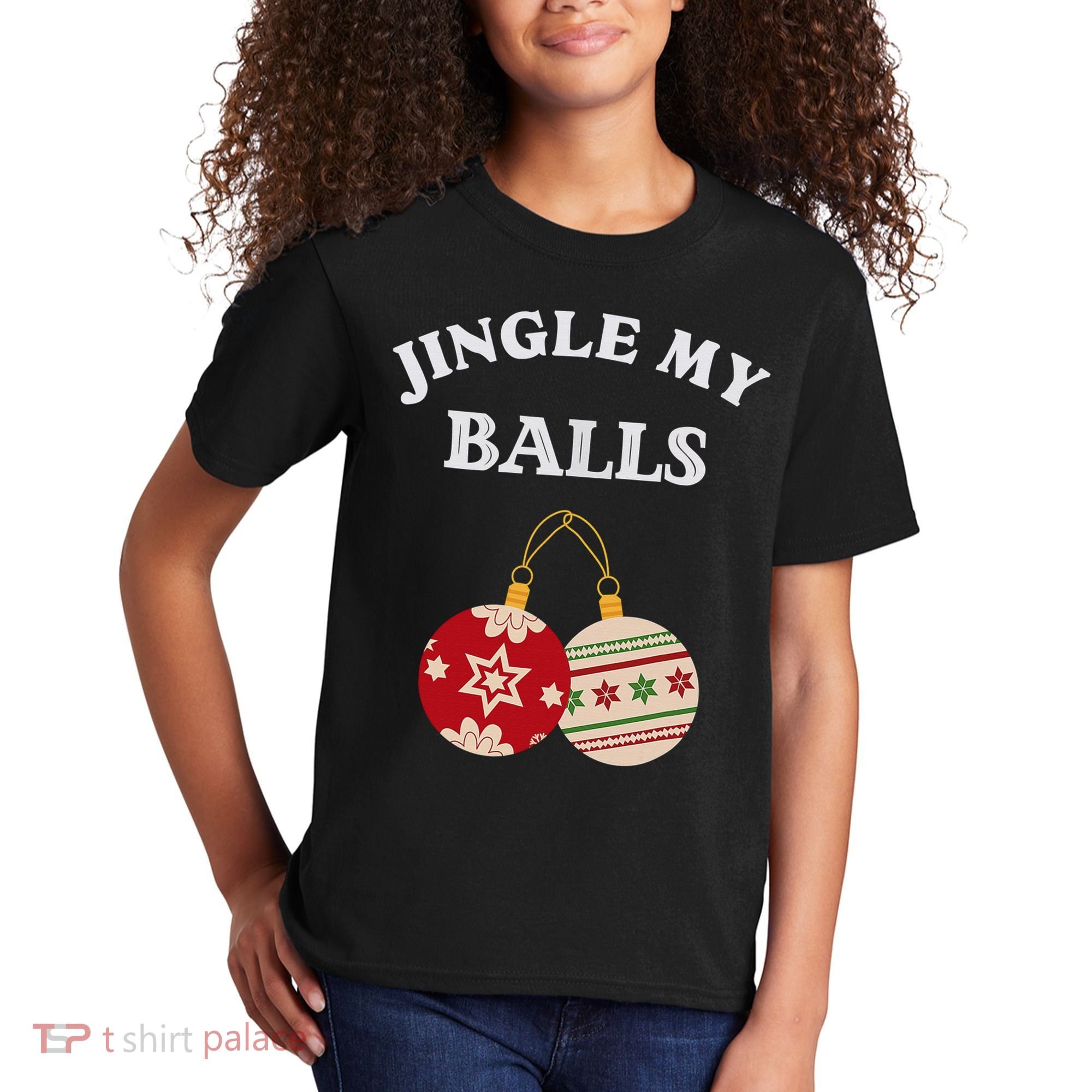Jingle My Balls Shake My Presents Fun Couples Christmas Kids T-Shirt