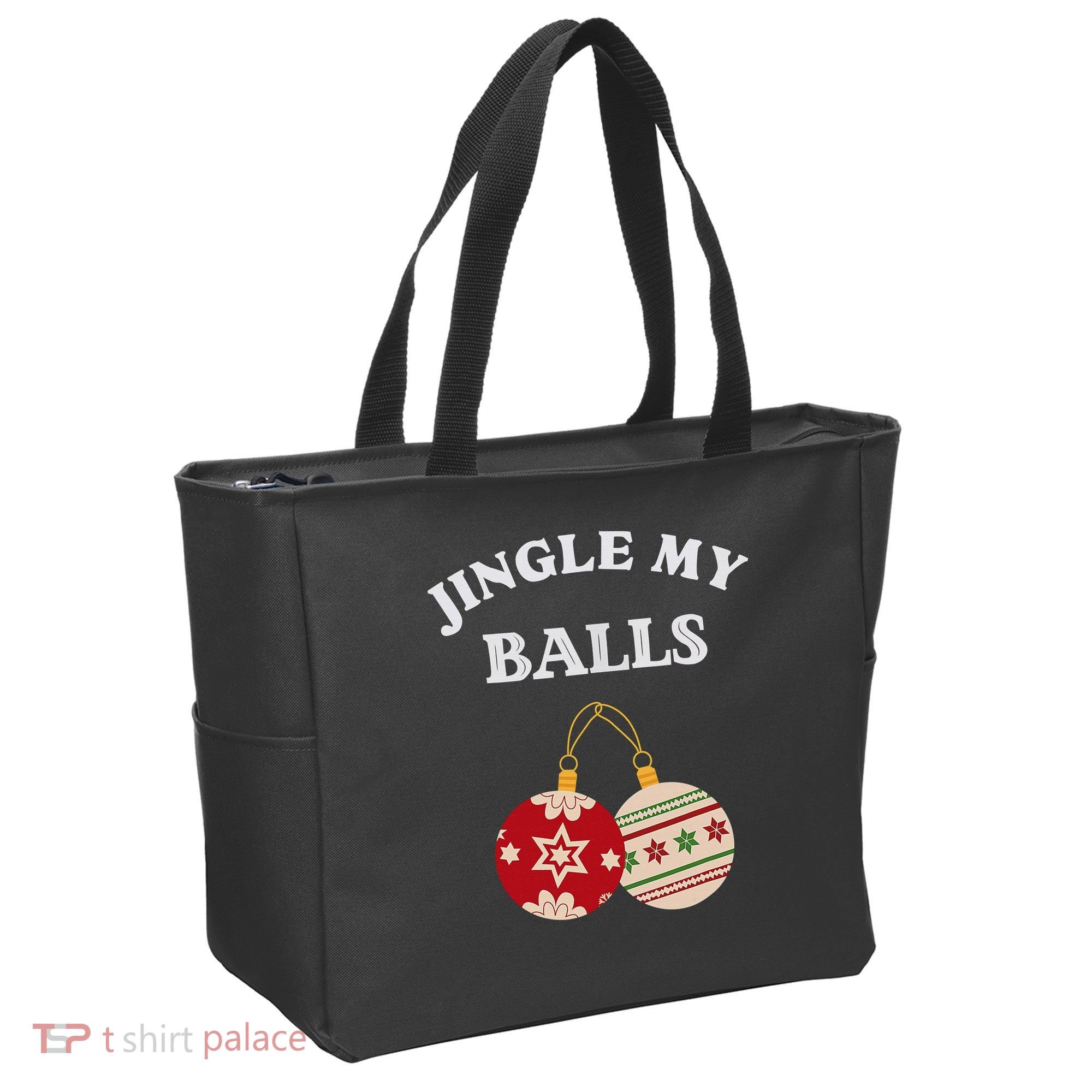 Jingle My Balls Shake My Presents Fun Couples Christmas Tote Bag