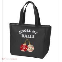 Jingle My Balls Shake My Presents Fun Couples Christmas Tote Bag thumb 3