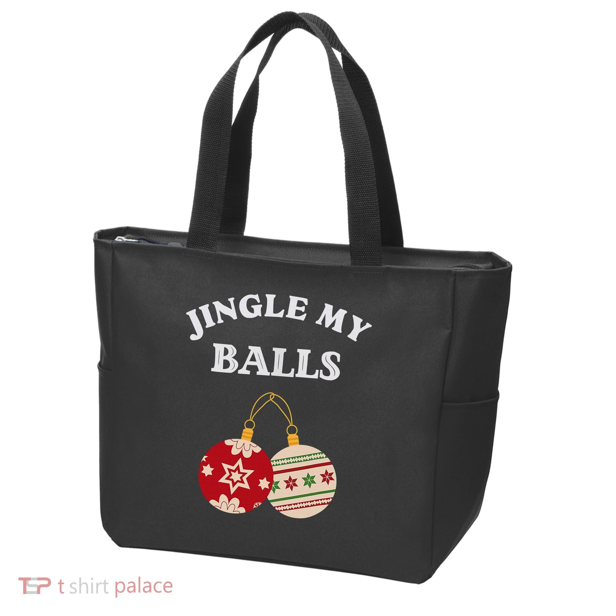 Jingle My Balls Shake My Presents Fun Couples Christmas Tote Bag