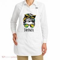 Jamaica  Messy Bun Jamaican Flag Jamaican Apron thumb 2