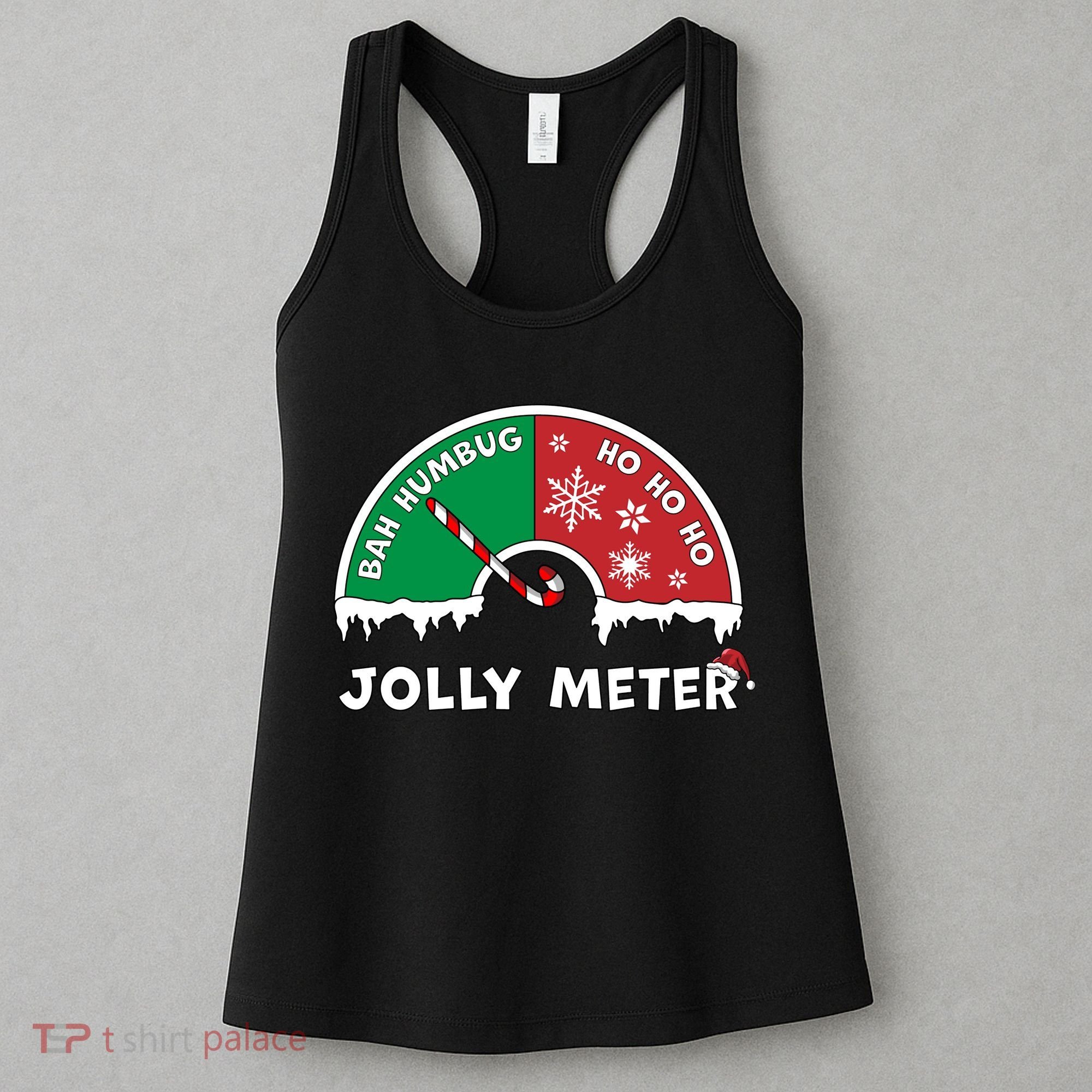 Jolly Meter Bah Humbug To Ho Ho Ho Anti Christmas Funny Classic Women's Tank Top