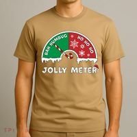 Jolly Meter Bah Humbug To Ho Ho Ho Anti Christmas Funny Classic T-Shirt thumb 3