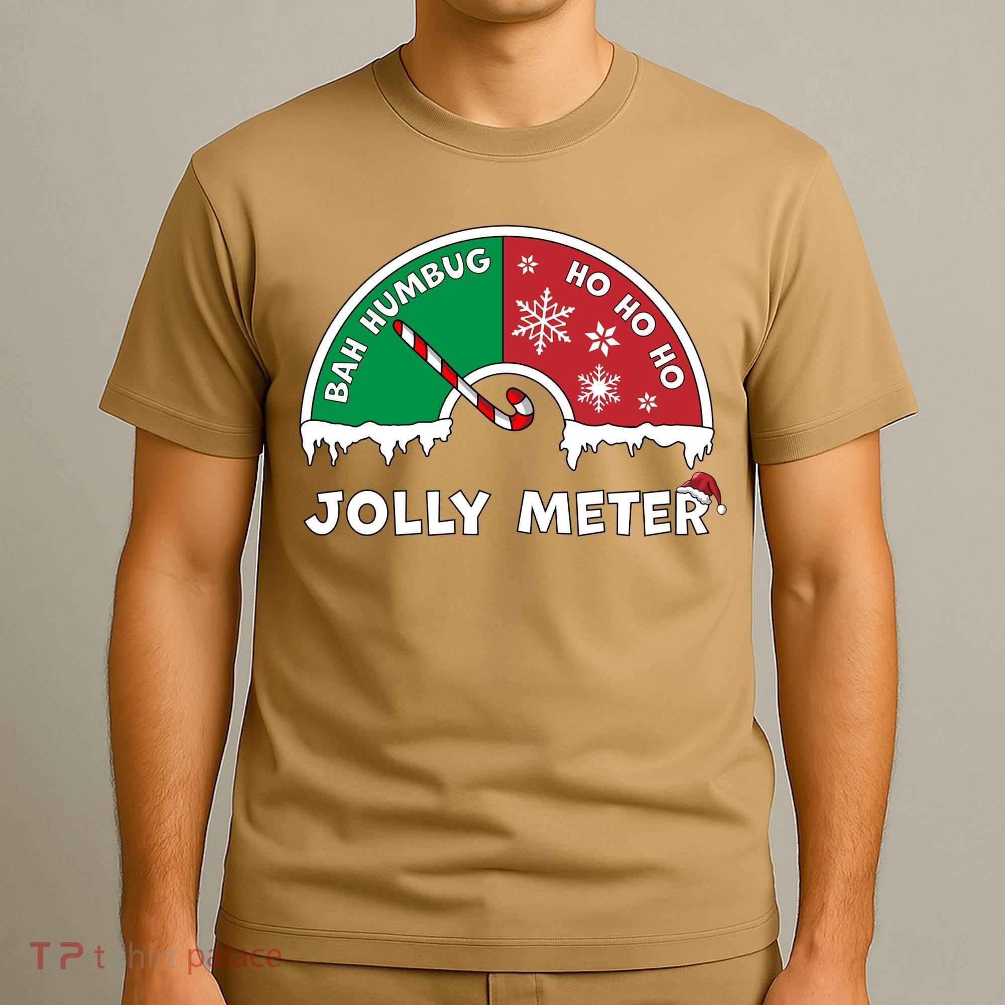 Jolly Meter Bah Humbug To Ho Ho Ho Anti Christmas Funny Classic T-Shirt