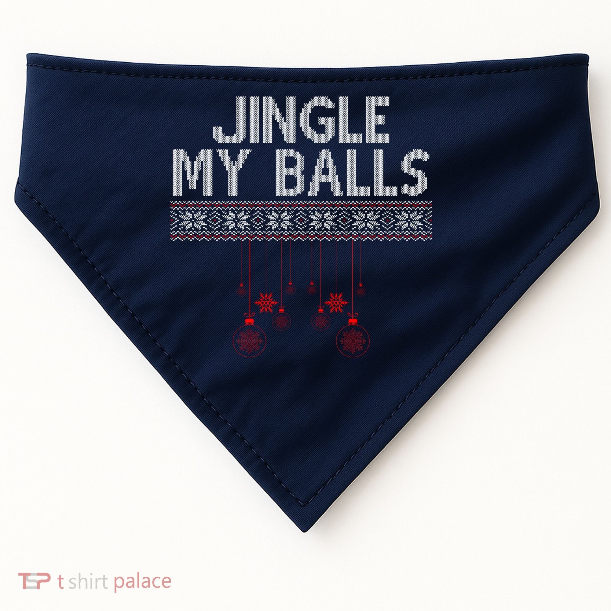 Jingle My Balls Funny Ugly Christmas USA-Made Doggie Bandana
