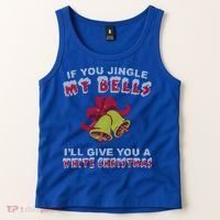 Jingle My Bells Funny Inappropriate Christmas Cool Gift Tank Top thumb 2