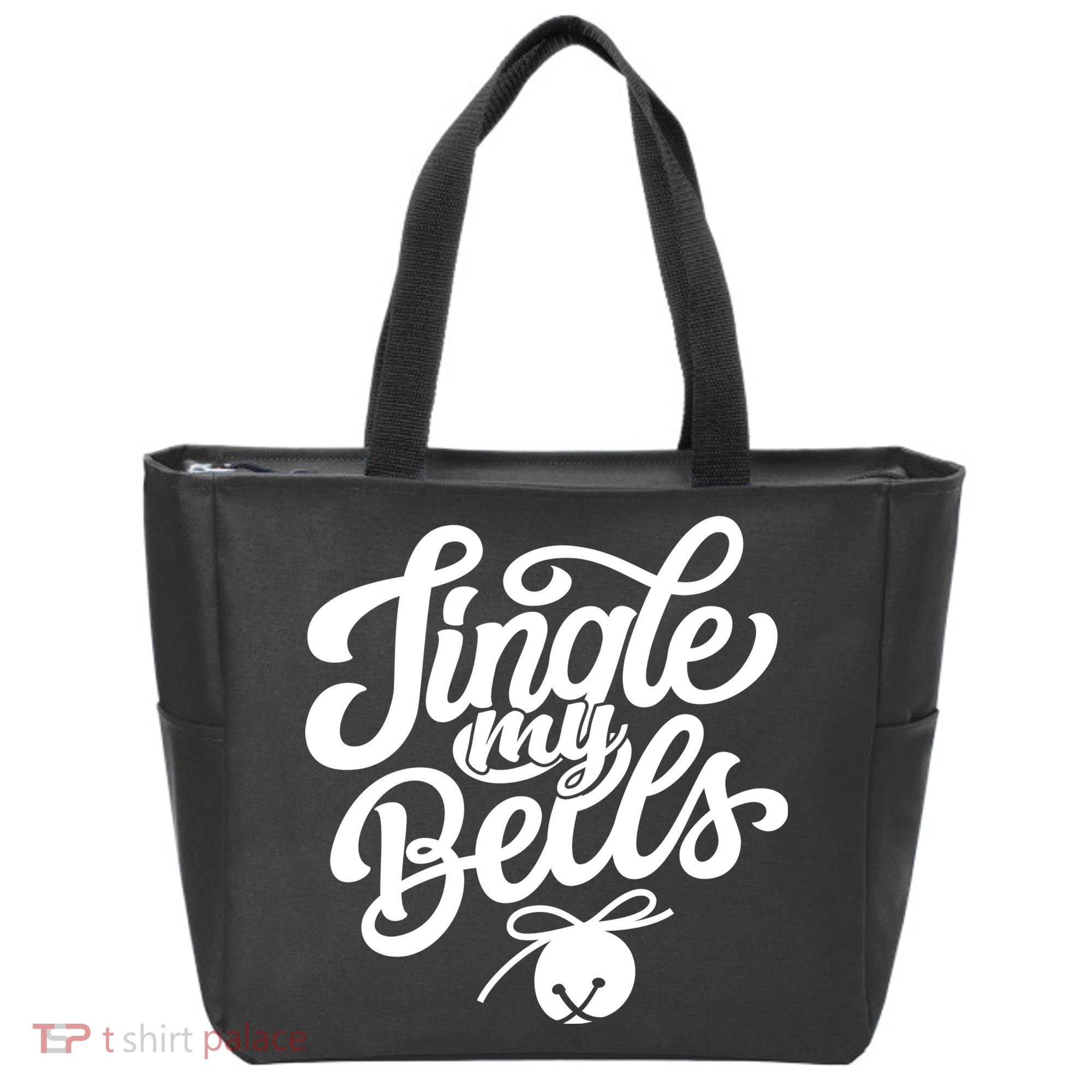 Jingle My Bells Funny Christmas Holiday Tote Bag