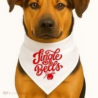 Jingle My Bells Funny Christmas Holiday USA-Made Doggie Bandana thumb 1