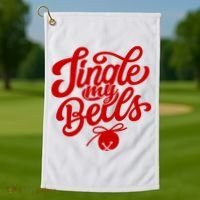 Jingle My Bells Funny Christmas Holiday Golf Towel thumb 1
