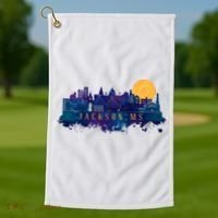 Jackson Mississippi City Golf Towel thumb 1