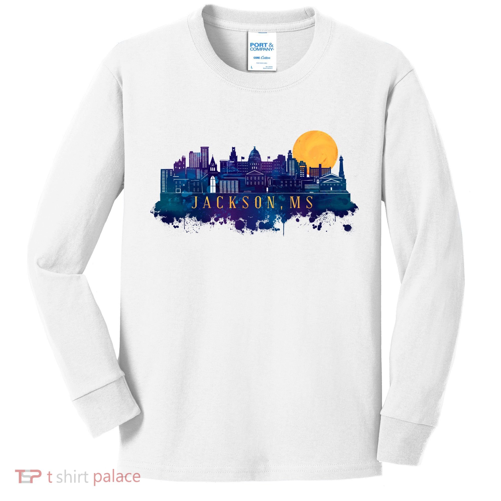 Jackson Mississippi City Kids Long Sleeve Shirt