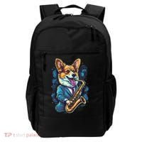 Jazz Musician Corgi Dog Saxophone Backpack thumb 0