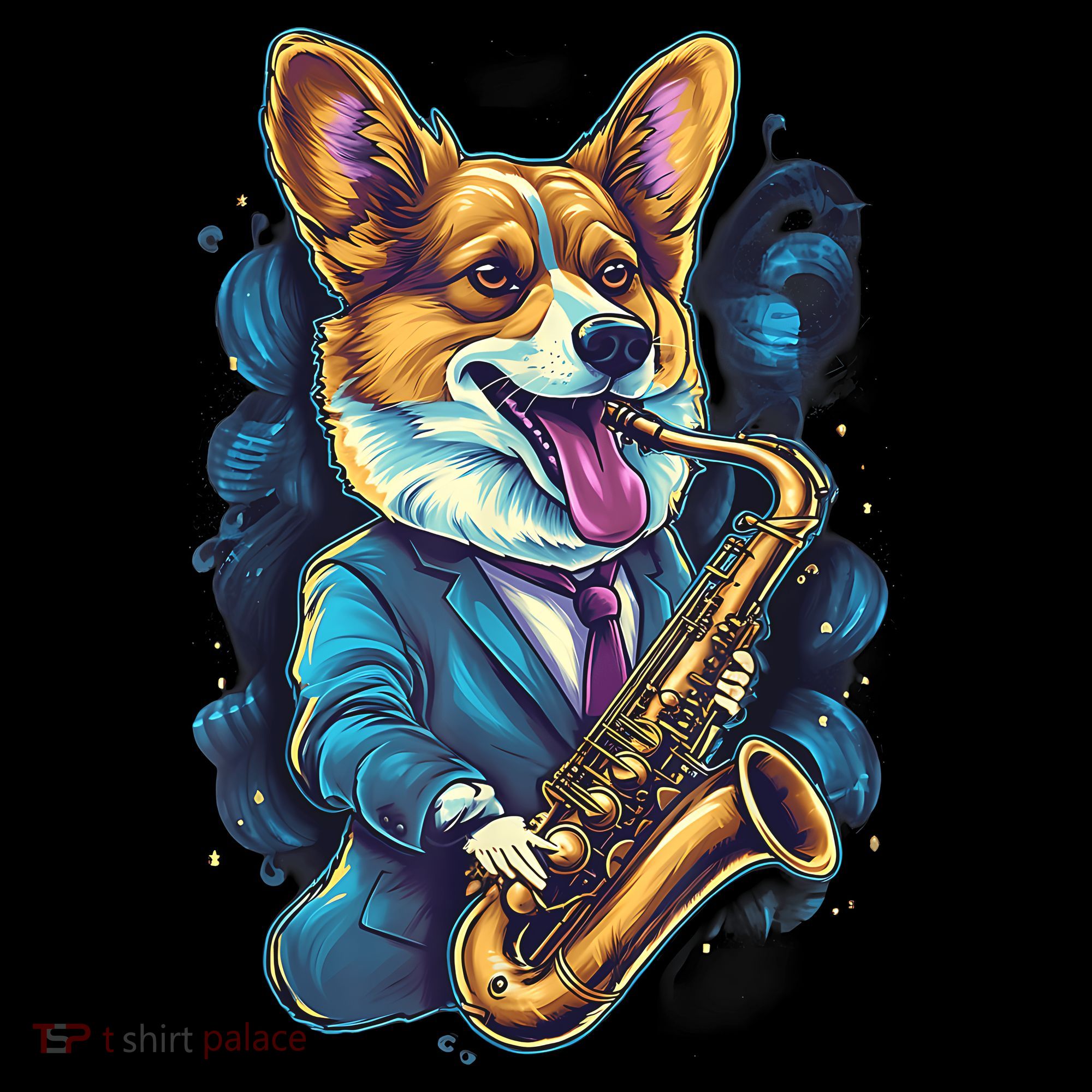 Jazz Musician Corgi Dog Saxophone Coffee Mug