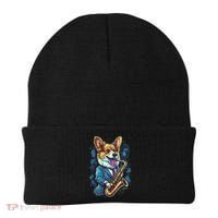 Jazz Musician Corgi Dog Saxophone Beanie thumb 0