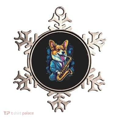 Jazz Musician Corgi Dog Saxophone Ornament