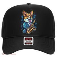 Jazz Musician Corgi Dog Saxophone Hat thumb 0