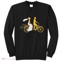 Just Married Couple Tandem Bike Wedding Anniversary Marriage Sweatshirt thumb 0