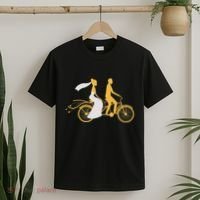Just Married Couple Tandem Bike Wedding Anniversary Marriage T-Shirt thumb 2
