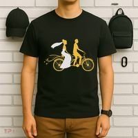 Just Married Couple Tandem Bike Wedding Anniversary Marriage T-Shirt thumb 6