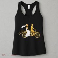 Just Married Couple Tandem Bike Wedding Anniversary Marriage Women's Tank Top thumb 3