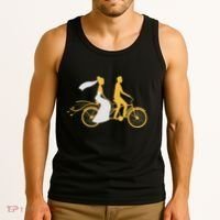 Just Married Couple Tandem Bike Wedding Anniversary Marriage Tank Top thumb 3