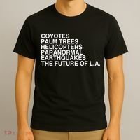 John Mulaney Coyotes Palm Trees Helicopters Paranormal Earthquakes The Future Of T-Shirt thumb 3