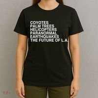 John Mulaney Coyotes Palm Trees Helicopters Paranormal Earthquakes The Future Of T-Shirt thumb 4