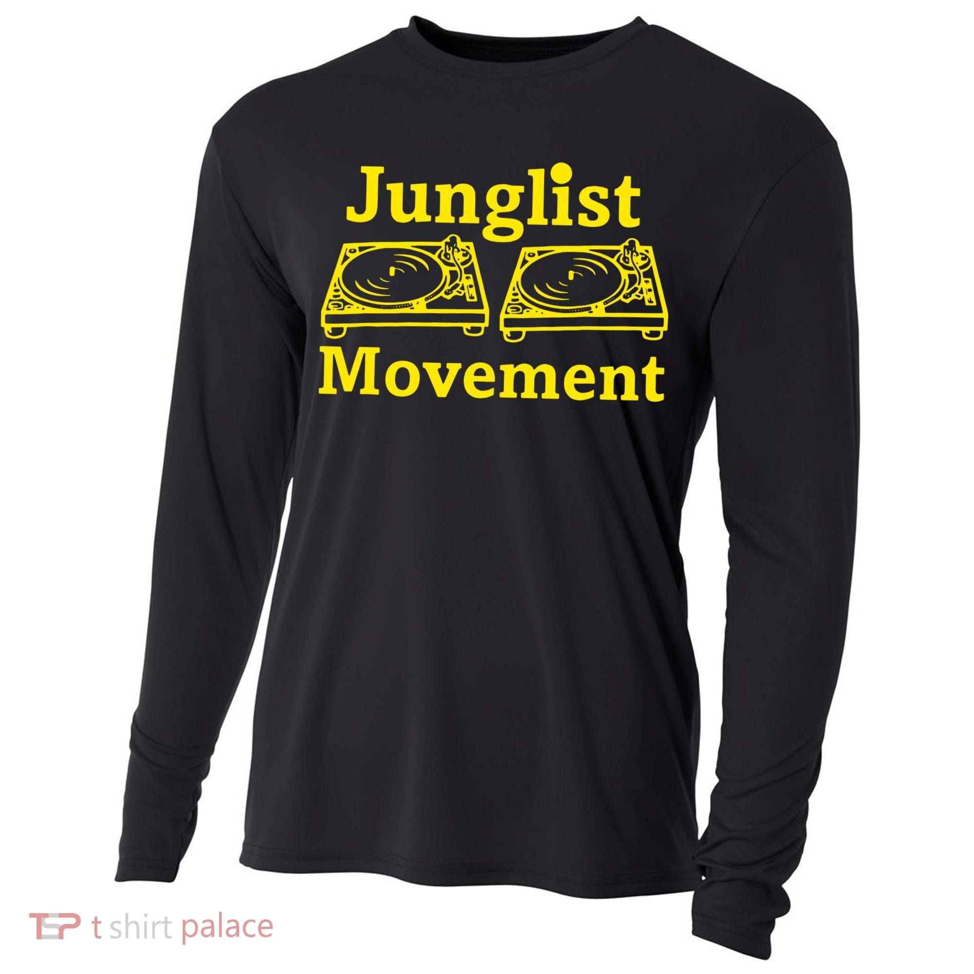 Junglist Movement Dj Turntables Cooling Performance Long Sleeve Crew