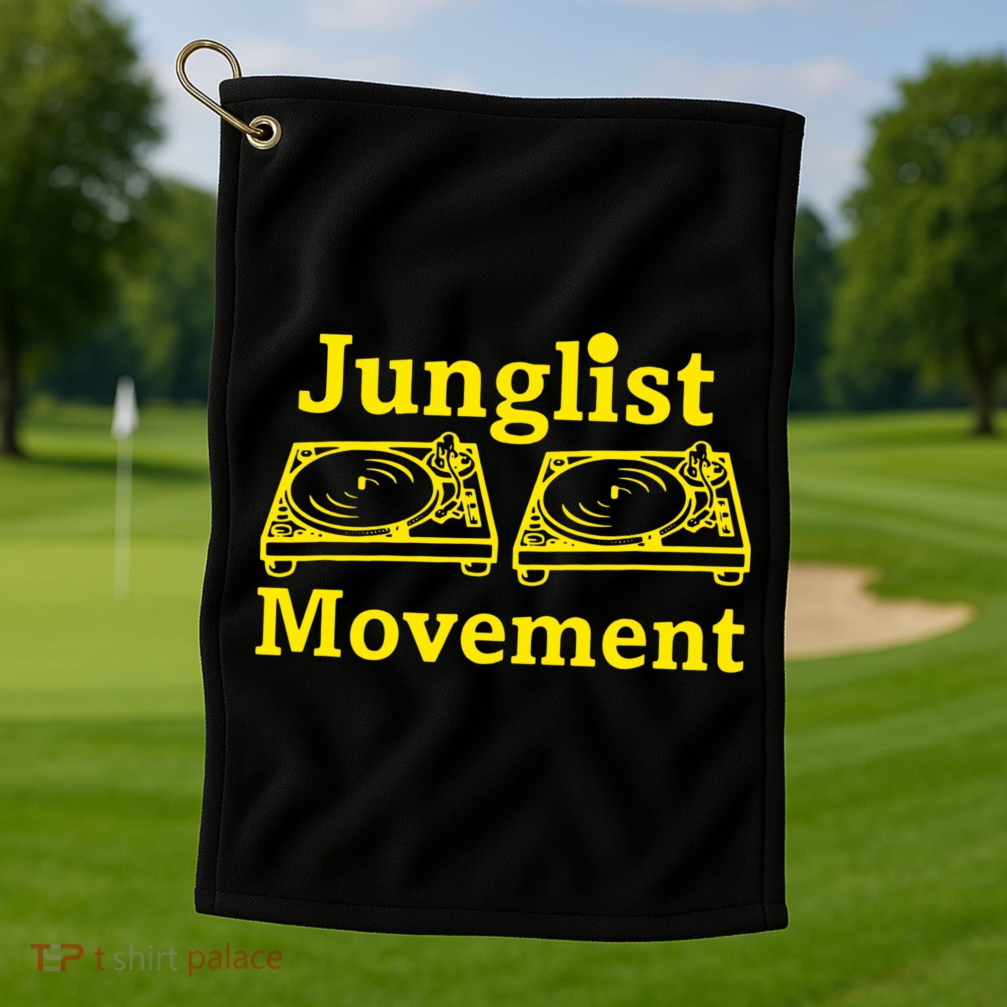 Junglist Movement Dj Turntables Golf Towel
