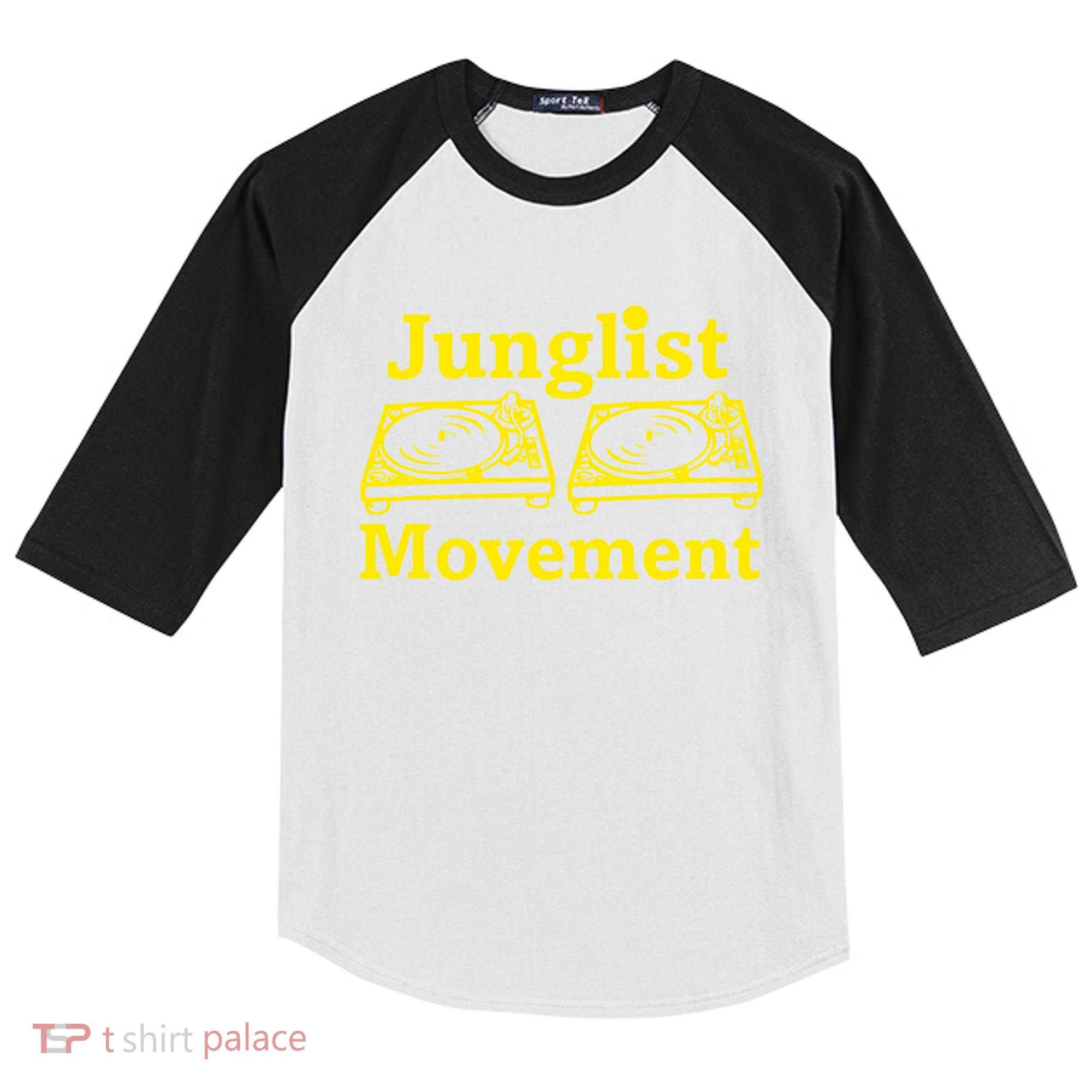 Junglist Movement Dj Turntables Kids Colorblock Raglan Jersey