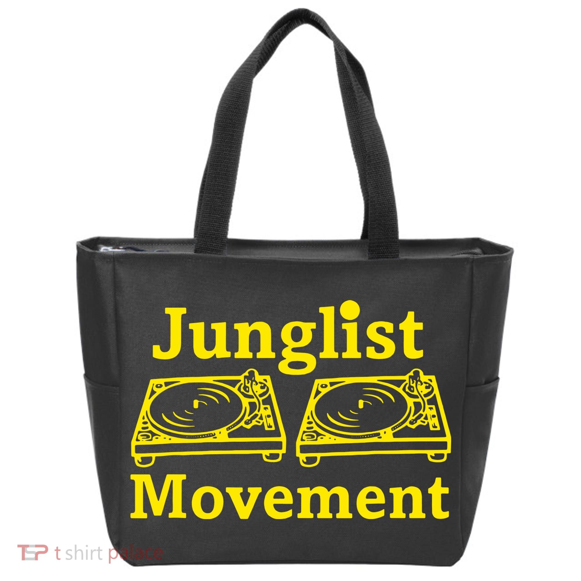 Junglist Movement Dj Turntables Tote Bag