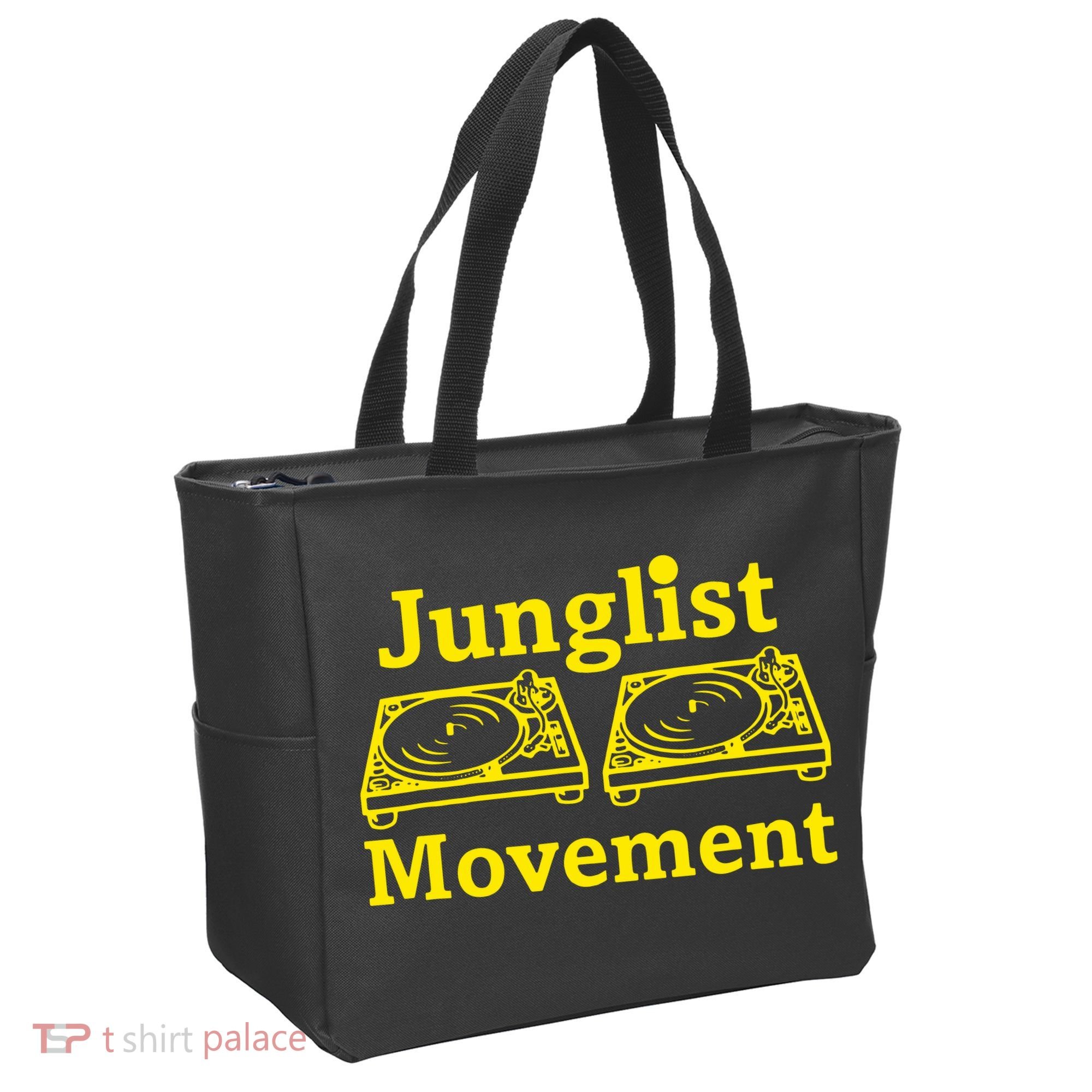 Junglist Movement Dj Turntables Tote Bag
