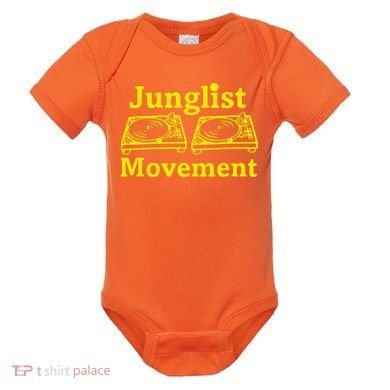 Junglist Movement Dj Turntables Baby Bodysuit