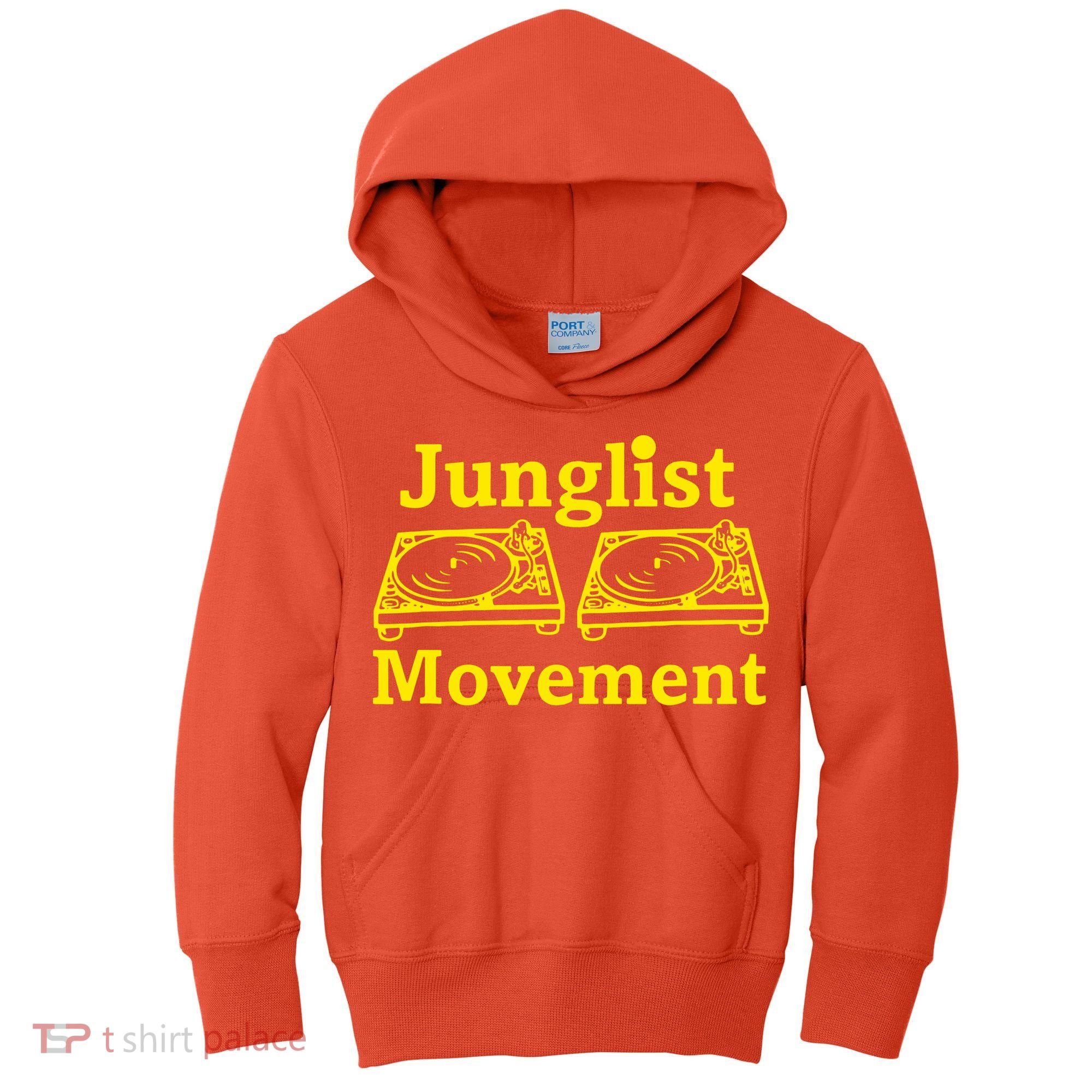 Junglist Movement Dj Turntables Kids Hoodie