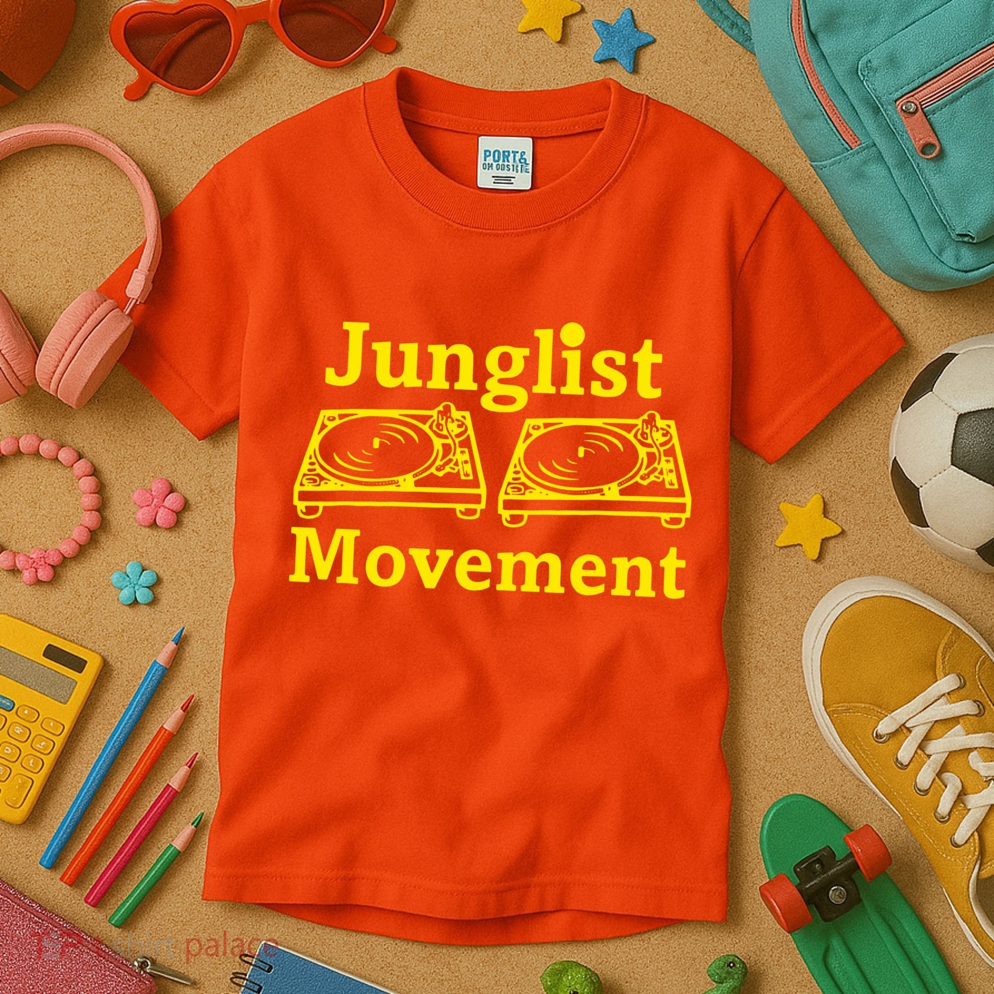 Junglist Movement Dj Turntables Kids T-Shirt
