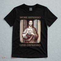 Jesus More Espresso And Less Depresso Retro Coffee Lovers T-Shirt thumb 5