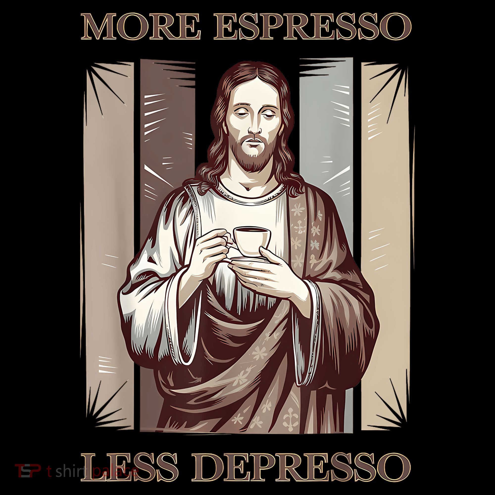 Jesus More Espresso And Less Depresso Retro Coffee Lovers Coffee Mug