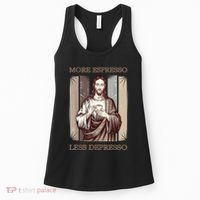 Jesus More Espresso And Less Depresso Retro Coffee Lovers Women's Tank Top thumb 0