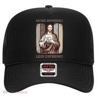 Jesus More Espresso And Less Depresso Retro Coffee Lovers Hat thumb 0