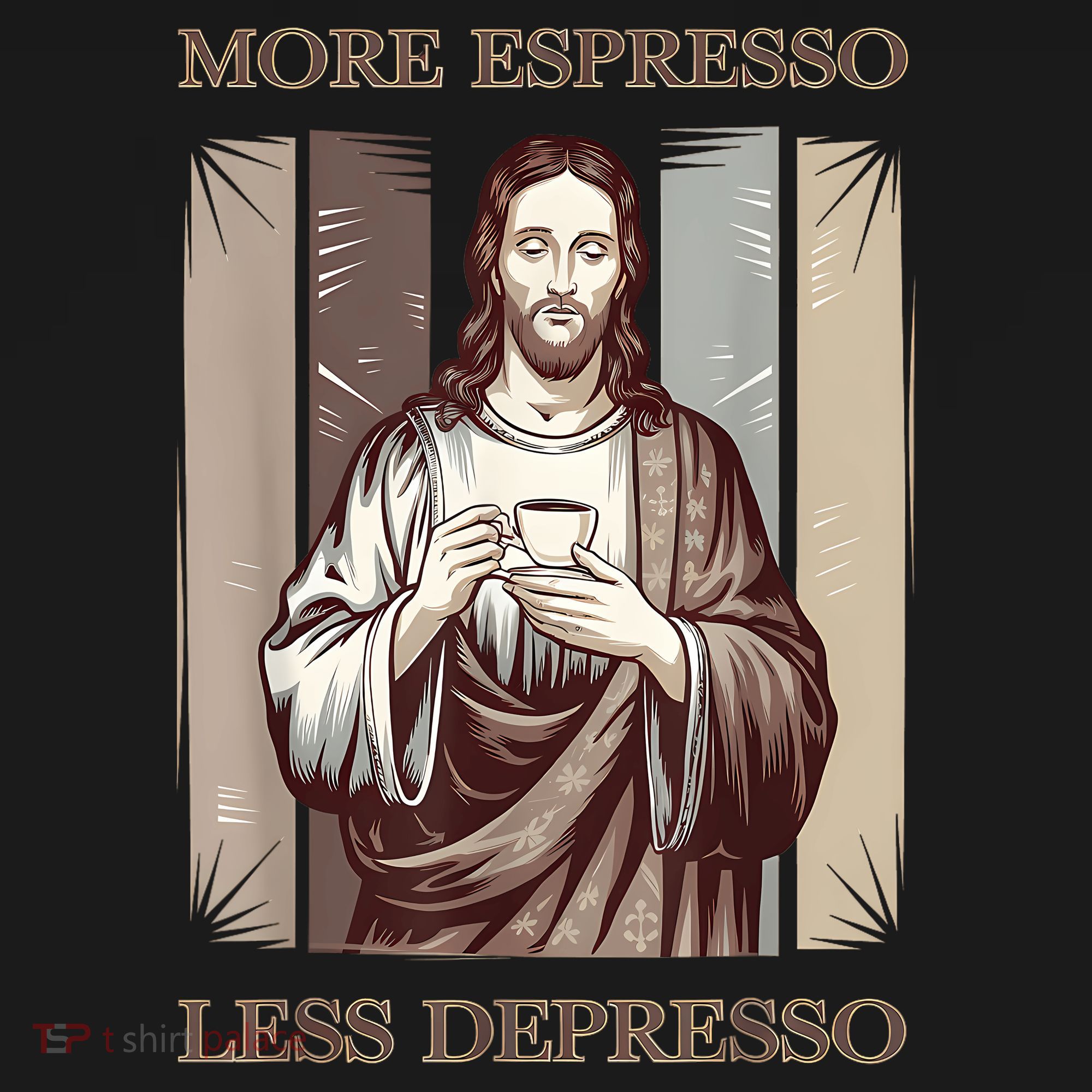 Jesus More Espresso And Less Depresso Retro Coffee Lovers Toddler Hoodie