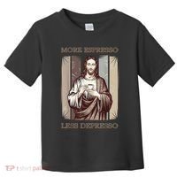 Jesus More Espresso And Less Depresso Retro Coffee Lovers Toddler T-Shirt thumb 0