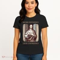 Jesus More Espresso And Less Depresso Retro Coffee Lovers Women's T-Shirt thumb 4