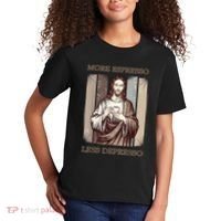 Jesus More Espresso And Less Depresso Retro Coffee Lovers Kids T-Shirt thumb 2