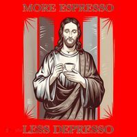 Jesus More Espresso And Less Depresso Retro Coffee Lovers Santa Hat thumb 1