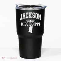 Jackson Mississippi Est 1821 Varsity Tumbler thumb 0