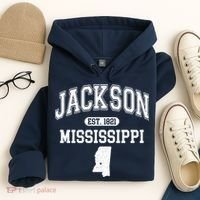 Jackson Mississippi Est 1821 Varsity Hoodie thumb 4