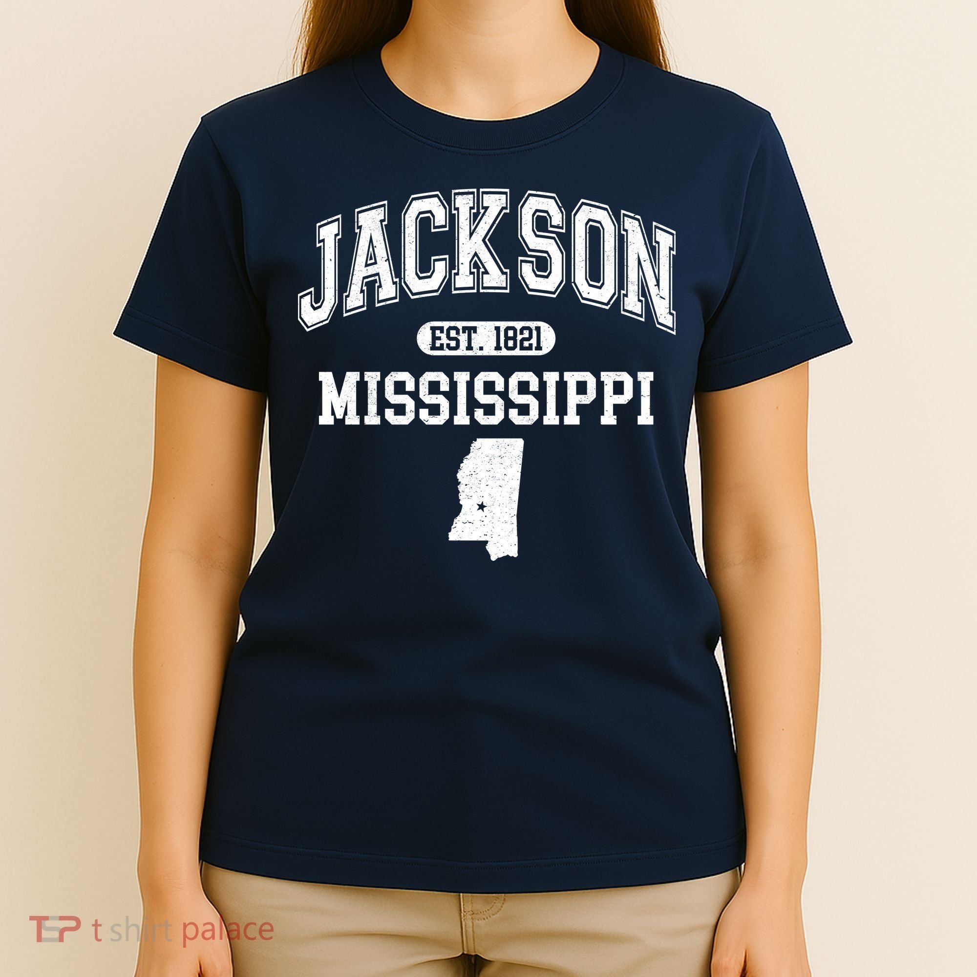 Jackson Mississippi Est 1821 Varsity T-Shirt