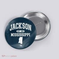 Jackson Mississippi Est 1821 Varsity Button thumb 0