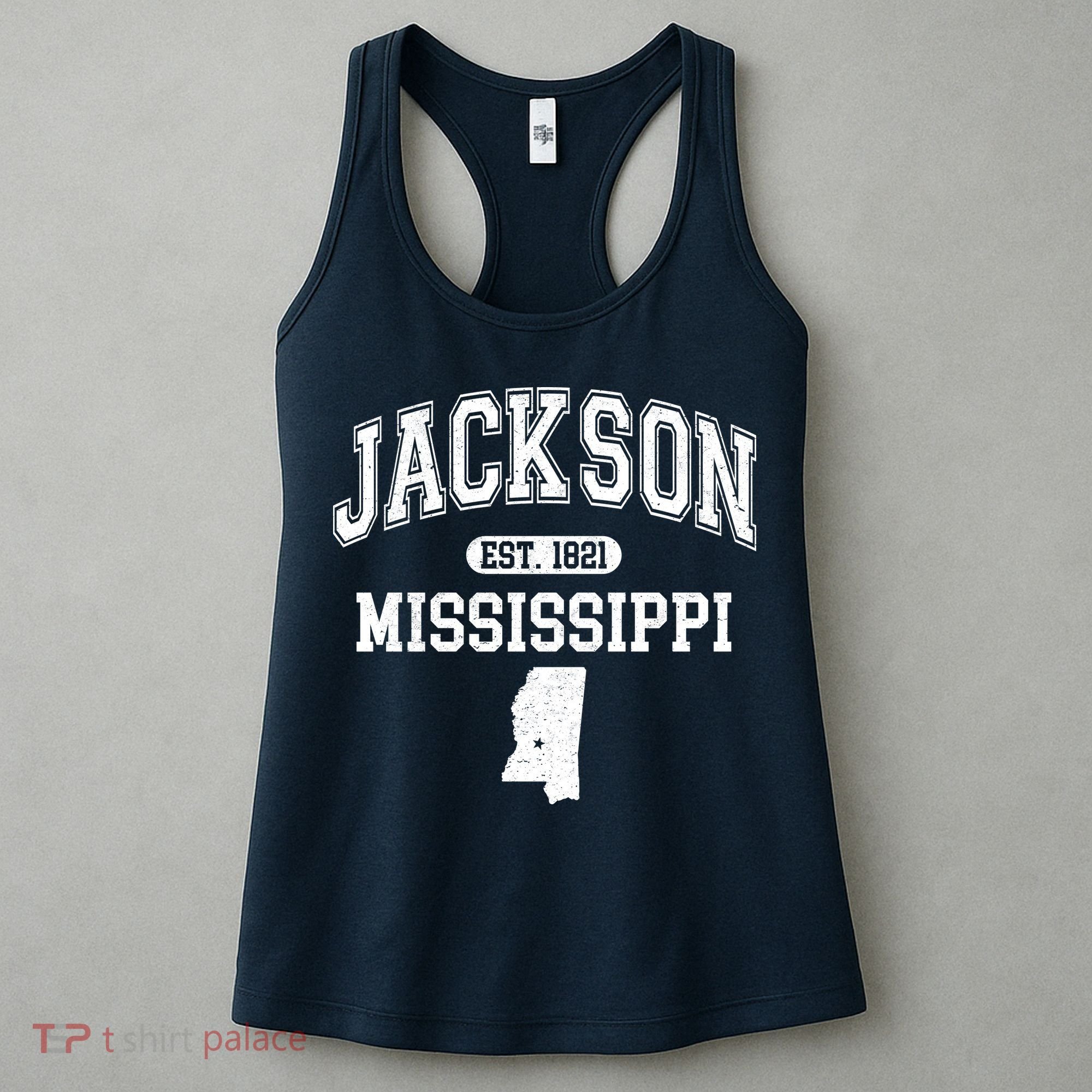 Jackson Mississippi Est 1821 Varsity Women's Tank Top