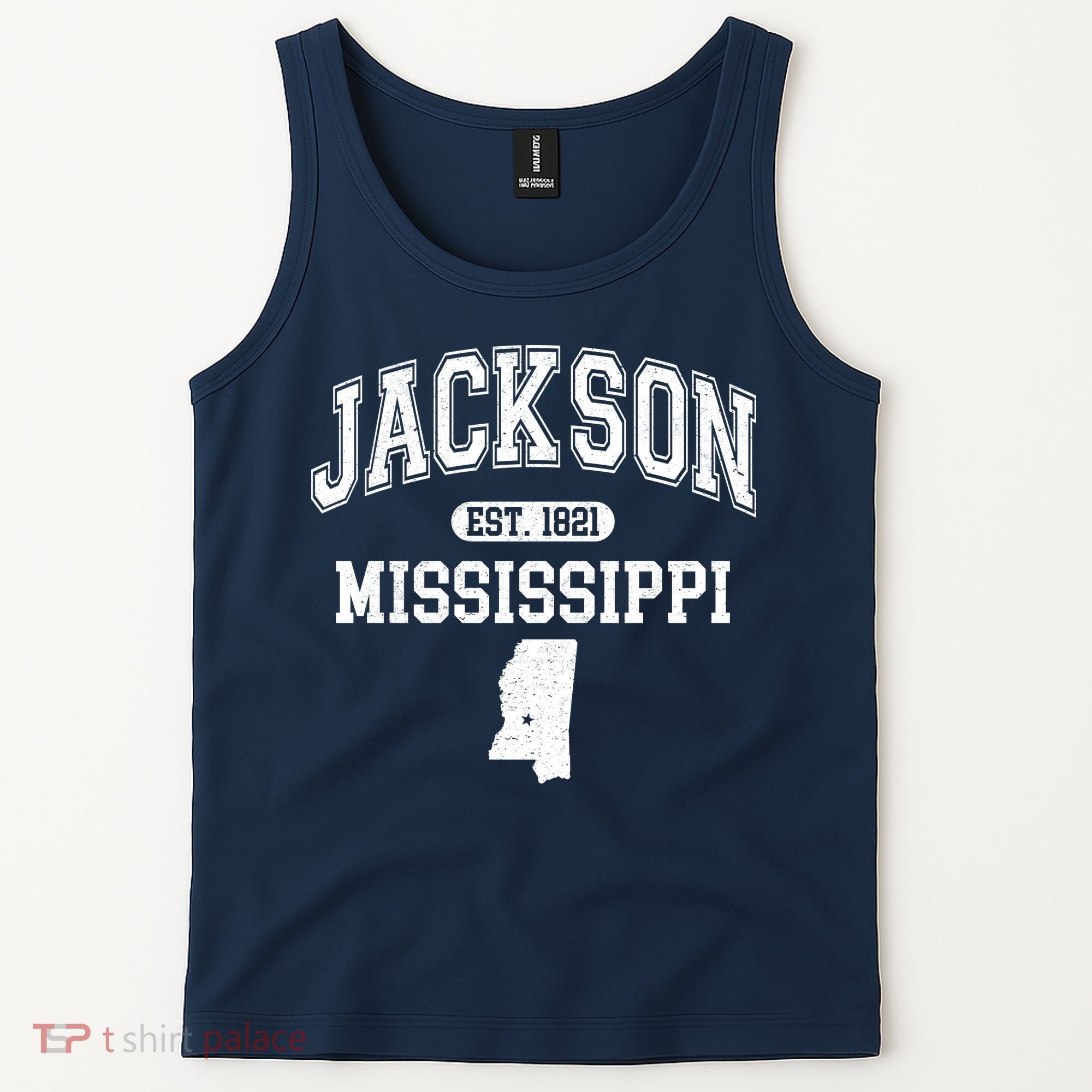 Jackson Mississippi Est 1821 Varsity Tank Top
